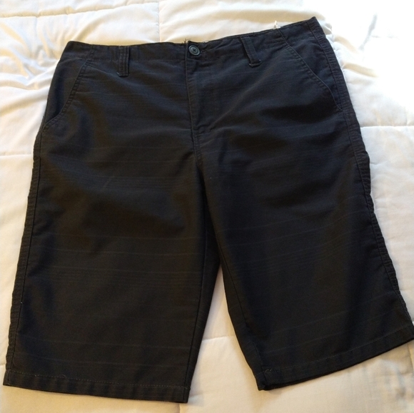 Size 34 men's classic flat front dark blue stripe short - Picture 3 of 15